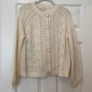 Sezane cream cardigan